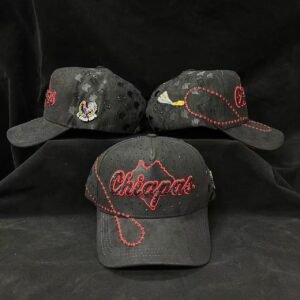 Chiapas Rhinestone Black Cap